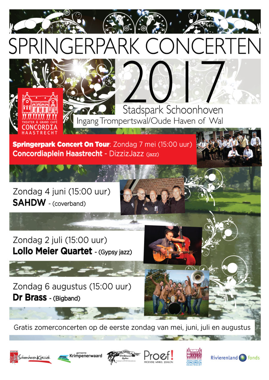 Zondag 6 augustus 2017: Springerparkconcert (15.00 uur)